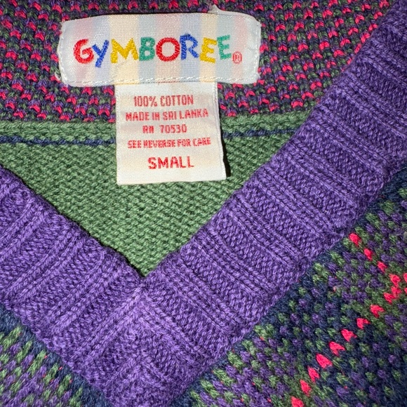 Rainbow Tag Gymboree Vintage V-Neck Sweater Small - Picture 3 of 9